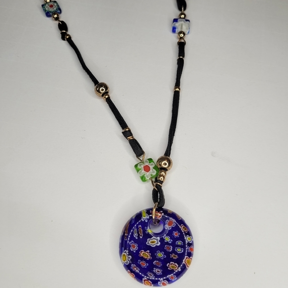 NWT FREE PEOPLE LAYERED SUEDE CHAIN BEADED LONG NECKLACE - Picture 2 of 7